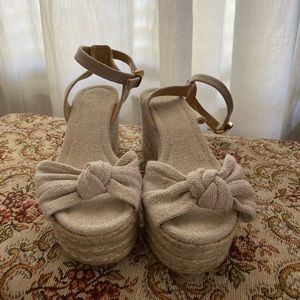 Michael Kors Platform Espadrille Ankle Wrap Sandal